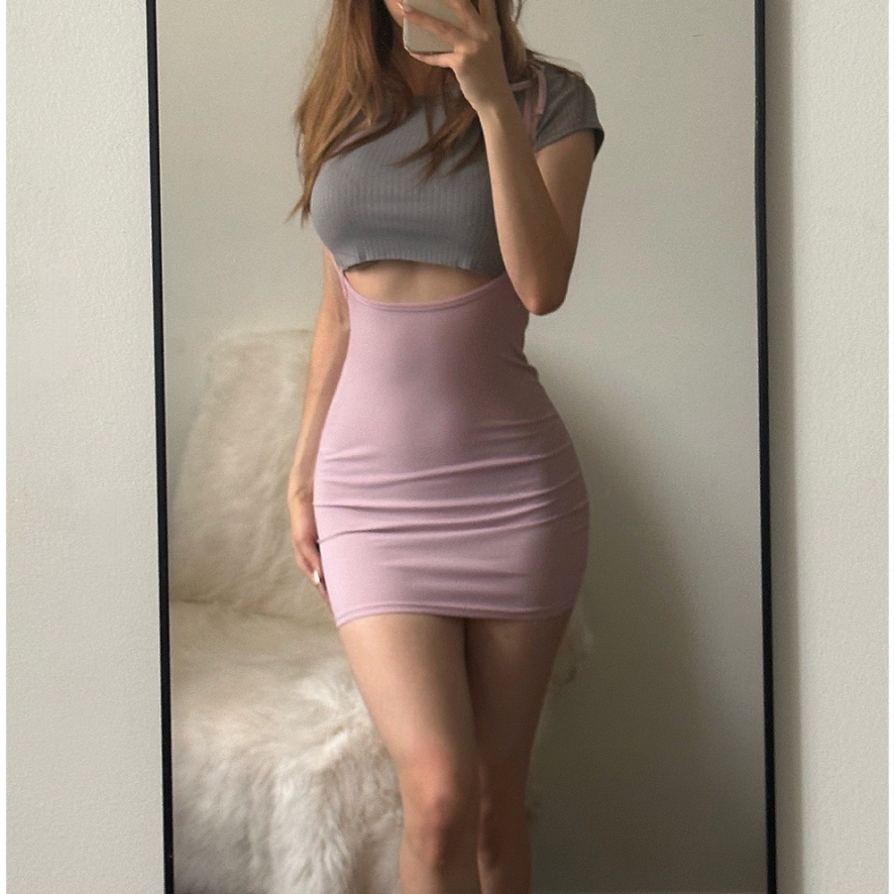 COPY - PLT pastel lavender dynamic pencil skirt with arm straps